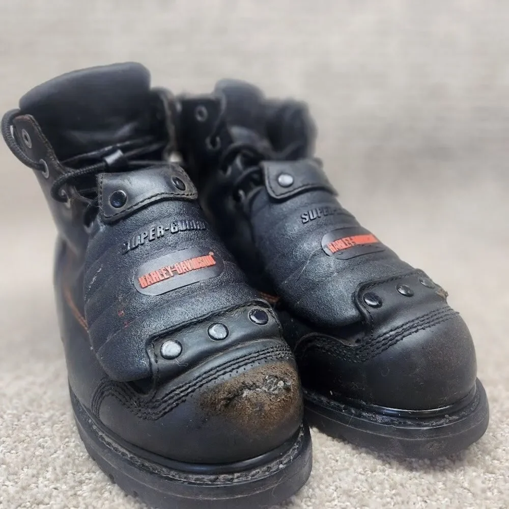 Harley Davidson Super Guard Steel Toe Boots Mens Size 8.5 Durable Waterproof